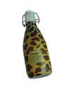 Le léopard de Brown d'ANIMAL FAMILIER a imprimé des labels de douille de rétrécissement pour des bouteilles de boissons de bébé
