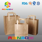 Brown réutilisé a adapté le sac aux besoins du client de sacs en papier/papier d'emballage avec la poignée de boucle pour l'achat