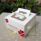 Caisse blanche de empaquetage de papier de carte de boîte de papier de boîte à gâteau au fromage pour le récipient de casse-croûte