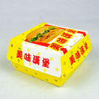 Boîte jetable d'emballage d'hamburger de boîte de papier de catégorie comestible avec le logo adapté aux besoins du client