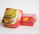 Grande boîte d'emballage de boîte de papier à hamburger de Biodegradble pour l'hamburger