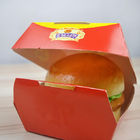 Boîte de papier faite sur commande pour Burger King empaquetant, boîte de papier à hamburger pour le restaurant