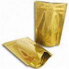 Les sachets en matière plastique brillants d'or empaquetant avec l'emballage d'impression de tirette/or mettent en sac