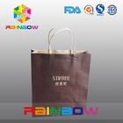 Cadeau adapté aux besoins du client imprimé de sacs en papier empaquetant le sac de achat de papier de Brown emballage pour des vêtements
