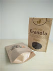 Les sacs en papier adaptés aux besoins du client supérieurs de tirette avec la fenêtre ovale pour le quinoa sème l'emballage
