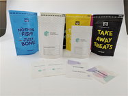 Bio support imprimé fait sur commande coloré réutilisable d'aliment pour animaux familiers de sac de papier d'emballage vers le haut de poche