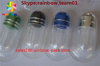 capsulez la bouteille formée de forme de pilules de conteneur de bouteille de pilule de sexe de conteneur avec les bouteilles de pilule en plastique de chapeau en métal