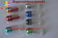 Bouteilles de pilule en plastique de sexe de balle, forme en plastique de pénis de conteneurs de pilule d'hexagone