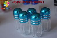 La bouteille de pilule de sexe de capsule de récipient en plastique avec des bouteilles de pilule de vente en gros de chapeau en métal capsulent le conteneur de forme