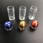 Bouteille de pilule Capsule transparente en forme de balle et contenant un capuchon métallique