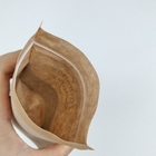 Doypack Fermeture à glissière papier artisanal marron blanc Kraft sacs debout emballage alimentaire sac fermeture à glissière inodore