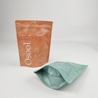 Logo personnalisé imprimé résistant à l'odeur alimentaire Mylar résistant à l'humidité mat papier d'aluminium debout poche sac d'emballage de gommage du corps