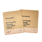Logo personnalisé 100% papier kraft biodégradable sacs re-fermables pour les aliments poudre de noix comestibles emballage sac de thé mince vide
