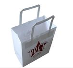 La poignée blanche Papier d'emballage de Samll a adapté des sacs en papier aux besoins du client pour le pain/hamburger