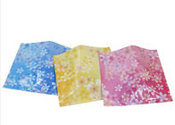 Emballage cosmétique adapté aux besoins du client de sac de couleur rose scellé trois par côtés pour le masque
