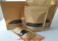 La poche adaptée aux besoins du client réutilisable de nourriture de sacs en papier tiennent la preuve zip-lock d'odeur avec la fenêtre