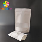 Tenez le sac blanc de papier d'emballage de poche empaquetant la serrure de tirette de paquet de Doy pour la poudre de protéine du lait