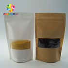 Tenez le sac blanc de papier d'emballage de poche empaquetant la serrure de tirette de paquet de Doy pour la poudre de protéine du lait
