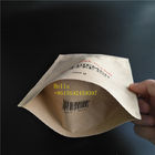 Sacs à thé imprimés par logo de feuille empaquetant la poche de tirette de papier de Brown emballage avec la fenêtre claire