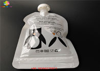 Les sacs liquides réutilisables de bec, tiennent des poches avec le bec de jus d'aluminium de Doypack de chapeau