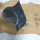 L'emballage de sac de casse-croûte de papier de Papier d'emballage Brown tiennent le fond plat de poche avec la tirette