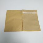 Sacs à thé de Brown Papier d'emballage empaquetant l'impression zip-lock plate de Mylar 12*17.5cm Customed