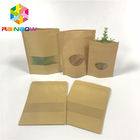 Sacs en papier adaptés aux besoins du client par fenêtre ronde de rectangle 50-200 microns d'épaisseur pour l'empaquetage