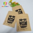 L'emballage de soudure à chaud de papier de Brown emballage met en sac la taille adaptée aux besoins du client pour le biscuit/grains de café