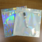 La poche de papier aluminium de chaussette de serrure de fermeture éclair vêtx les sacs avant clairs de empaquetage d'hologramme
