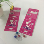 Emballage masculin rose de pilule d'amélioration de boîte de présentation d'emballage de carte de boursouflure de chat de chat