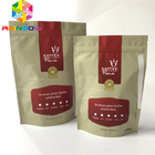 Sachets en matière plastique de nourriture de soudure à chaud empaquetant la taille adaptée aux besoins du client rescellable de sacs de café