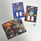 Emballage de amélioration de pilule de représentation sexuelle masculine de balle de conteneur de rhinocéros de carte du papier d'art 3D
