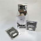 Boîte à cartes de papier grise argentée adaptée aux besoins du client d'or du paquet de boursouflure de capsule de pilule de marque de distributeur 18K