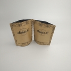 support de 250g 500g vers le haut des poches de empaquetage écologiques noires de café soluble de papier d'emballage de serrure de fermeture éclair avec le logo adapté aux besoins du client