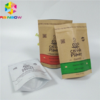 Les sacs en papier biodégradables avec le sac zip-lock de papier d'emballage de stockage de nourriture tiennent la poche