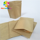 La petite quantité se tiennent vers le haut des sacs en papier avec les sacs en papier plats zip-lock avec la coutume d'entailles de larme imprimés