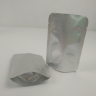 Sac argenté argenté clair fait sur commande d'emballage de stockage de nourriture de Mylar de papier d'aluminium de soudure à chaud de poche de papier d'aluminium avec l'entaille de larme