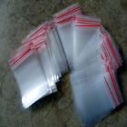 Petits sachets en matière plastique transparents empaquetant avec la tirette pour le paquet de boucle d'oreille