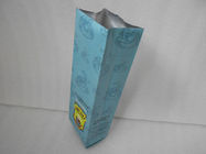 Emballage latéral bleu de papier d'aluminium de gousset, emballage de grain de café