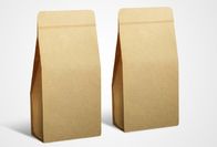 Sacs en papier faits sur commande simples jaunes de Papier d'emballage, sacs latéraux d'emballage de casse-croûte de tirette de gousset