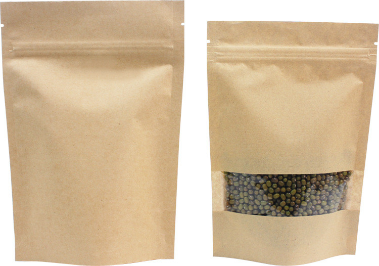 Emballage de sac de casse-croûte de papier d'emballage pour le boeuf séché, poche zip-lock de papier de 4 onces emballage