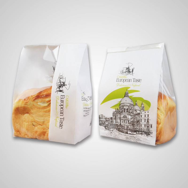 Le sac blanc de papier d'emballage pour le pain/tiennent des poches avec Mylar et fenêtre claire