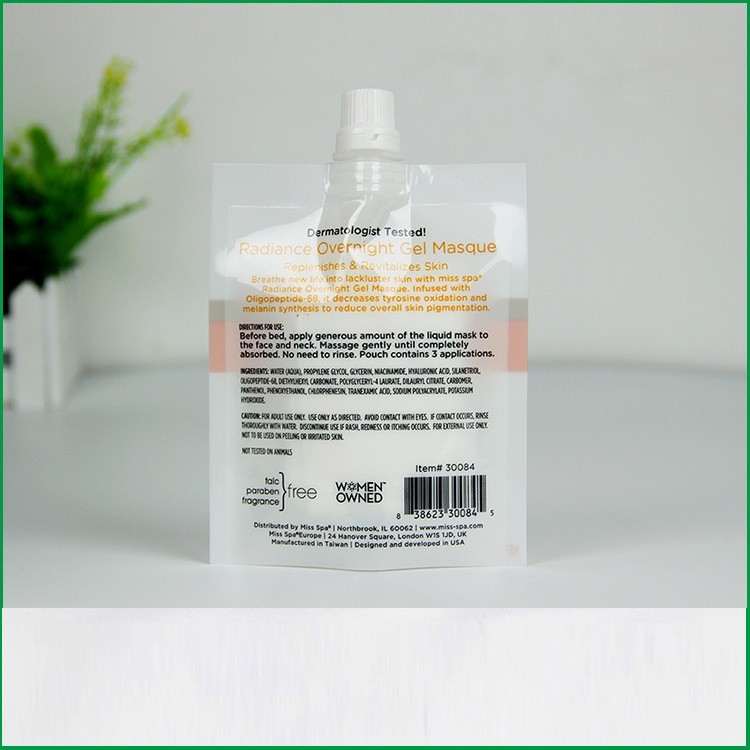Liquide tenez la poche avec l'emballage de bec/poche de bec pour la poche liquide de masque de gel/bec de shampooing