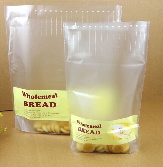 Sachets en matière plastique transparents jaunes crèmes du PE/NY /PET empaquetant la fenêtre pour la nourriture de pain