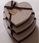 Boîte de papier réutilisée par luxe décoratif en forme de coeur de cadeau, boîte de papier crème pour le chocolat