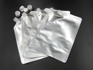 Hermétique tenez la poche d'aluminium empaquetant le sac argenté vertical de papier d'aluminium avec le zip-lock et le bec