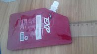 Le sachet en plastique liquide rouge d'emballage de FDA/flexibles standard tiennent la poche de bec