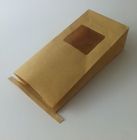 Sacs en papier de empaquetage de Papier d'emballage revêtus par aluminium de sac de papier de sac de casse-croûte avec le lien et la fenêtre de bidon