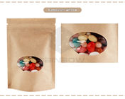 Zip-lock tenez le sac de papier de Papier d'emballage Brown de poche pour l'emballage sec de sucrerie d'écrou de fruit