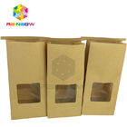Le café/thé papier d'emballage tiennent des poches avec la fenêtre, lien de bidon d'emballage de poche de papier de 250g 500g